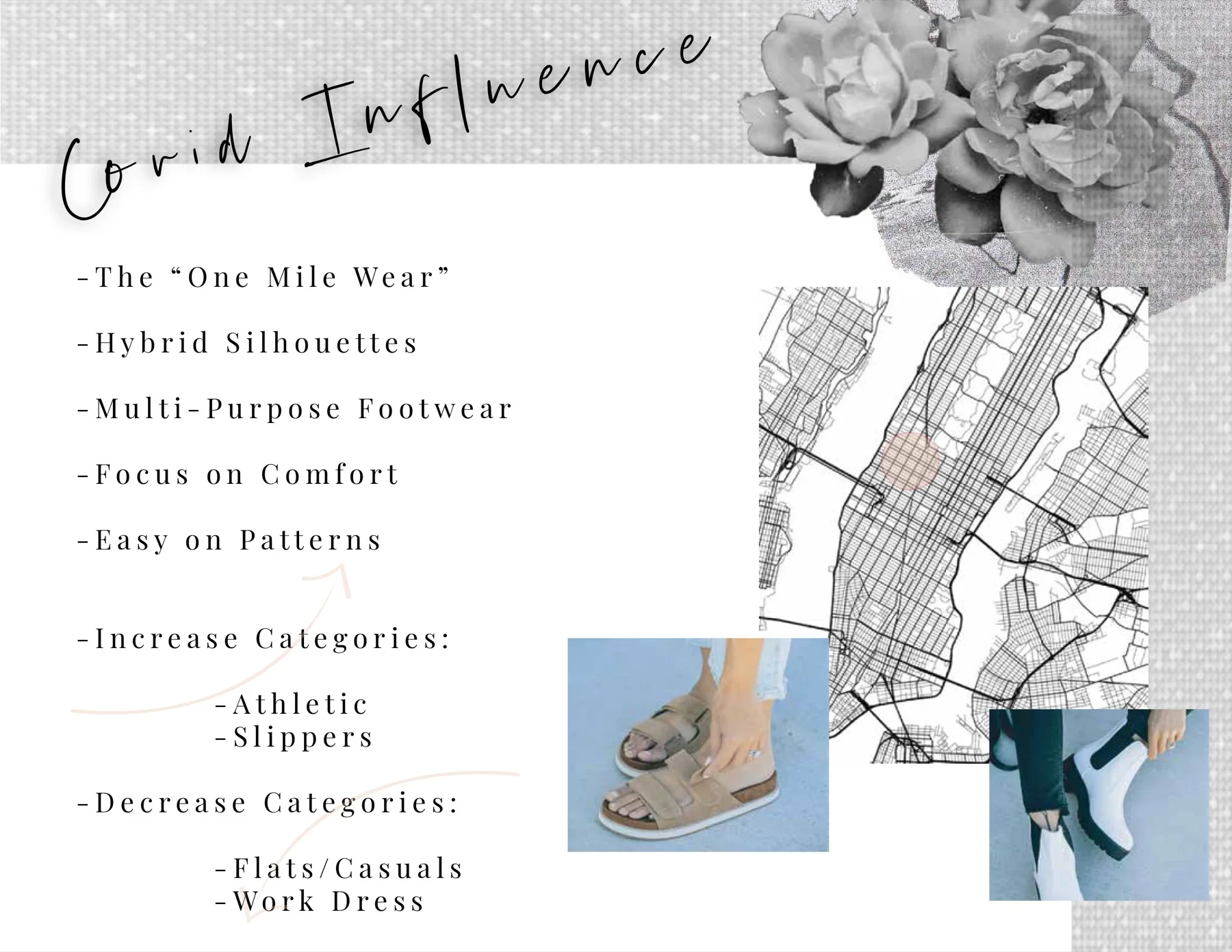 Original Steve Madden sales presentation slide with product direction